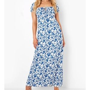 Floral Square Neck Maxi Dress